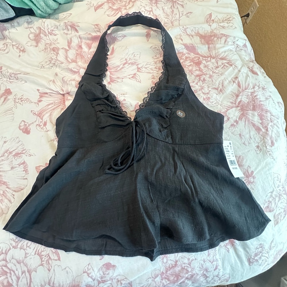 PacSun Black Halter Crop Top